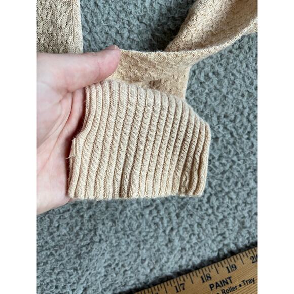 Hollister Sweater Large Crop Scoop Neck Pullover Pink Cream Y2K Coquette Ballet - Picture 4 of 16